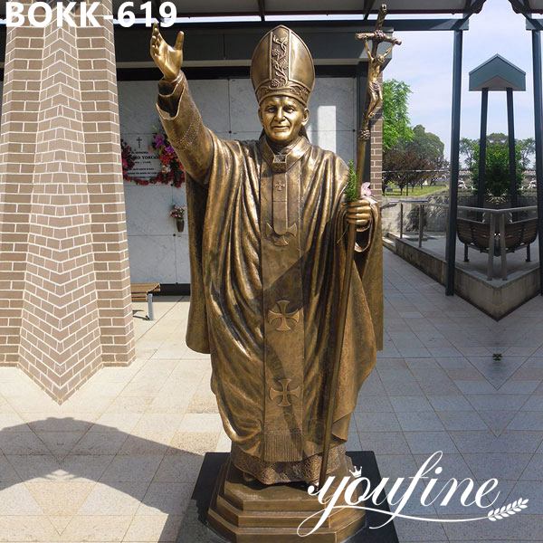 Bronze John Paul II Bronze sculpture Church Decoration for Sale BOKK-619