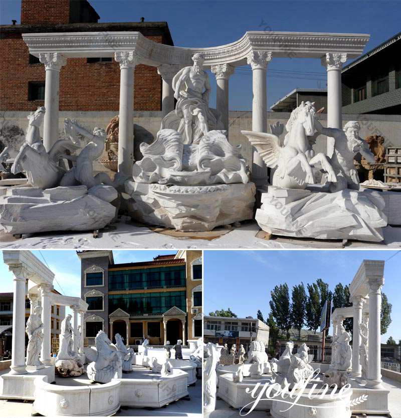 large marble water fountain marble Trevi water fountain replica