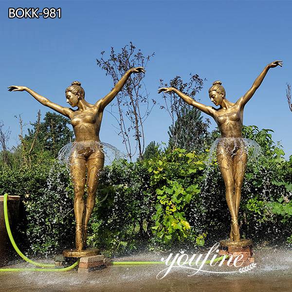 Garden Decor Bronze Ballerina Girl Fountain for Sale BOKK-981