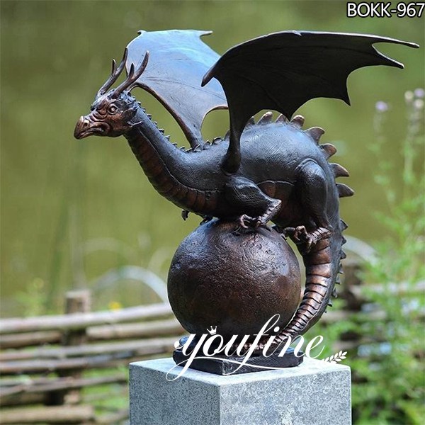 Guardian Bronze Dragon Sculptures Garden Decoration for Sale BOKK-967