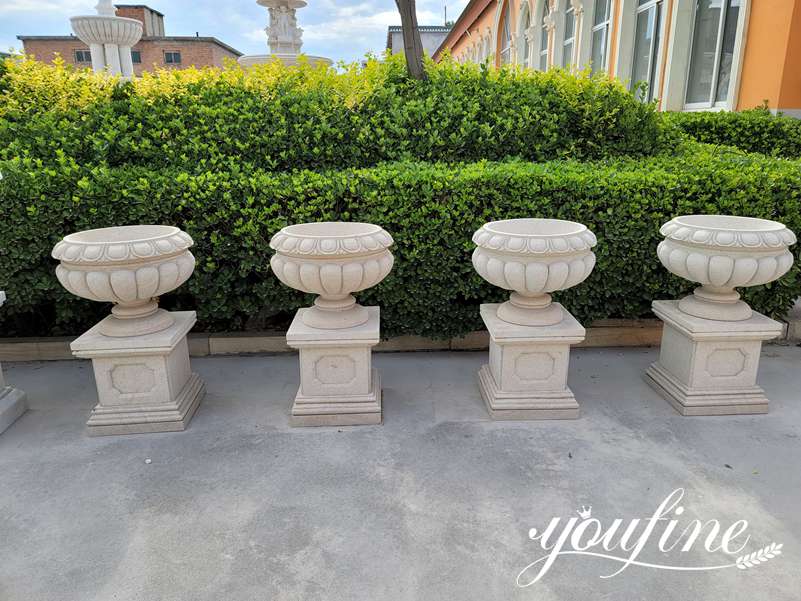 Large Marble Flower Pots Home Garden Decor Wholesale