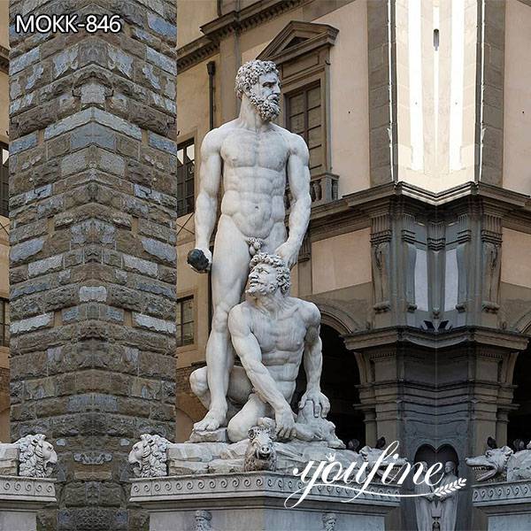 Large Marble Hercules and Cacus statue for Sale
