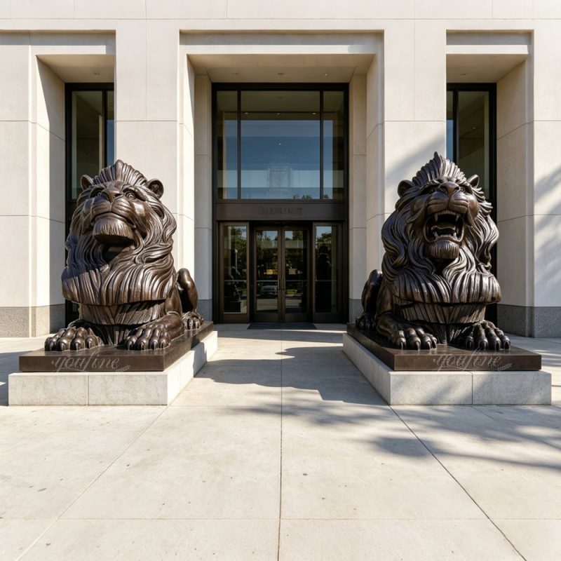 Casting Lion Sculptures for Bank BOKK-860