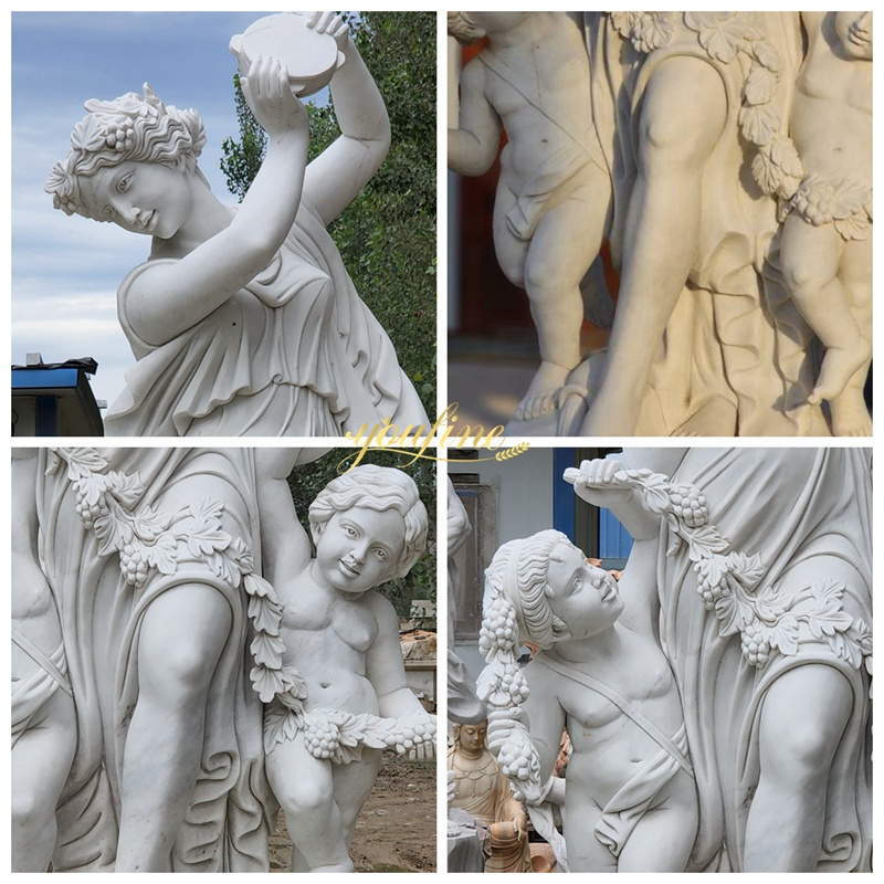 Marble Woman with Child Statue details