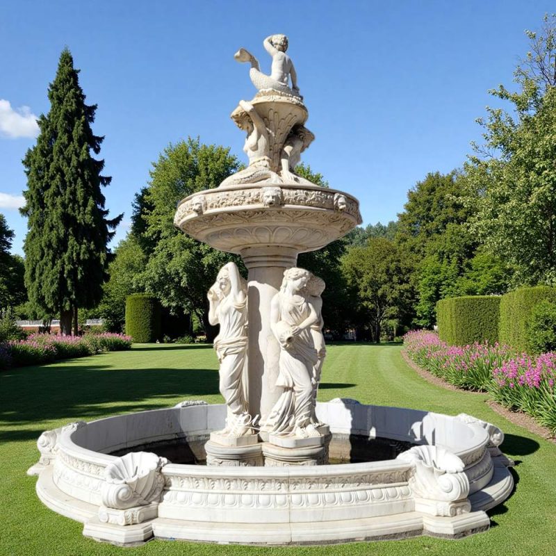 Mermaid and Woman Garden Statue Fountain MOKK-844