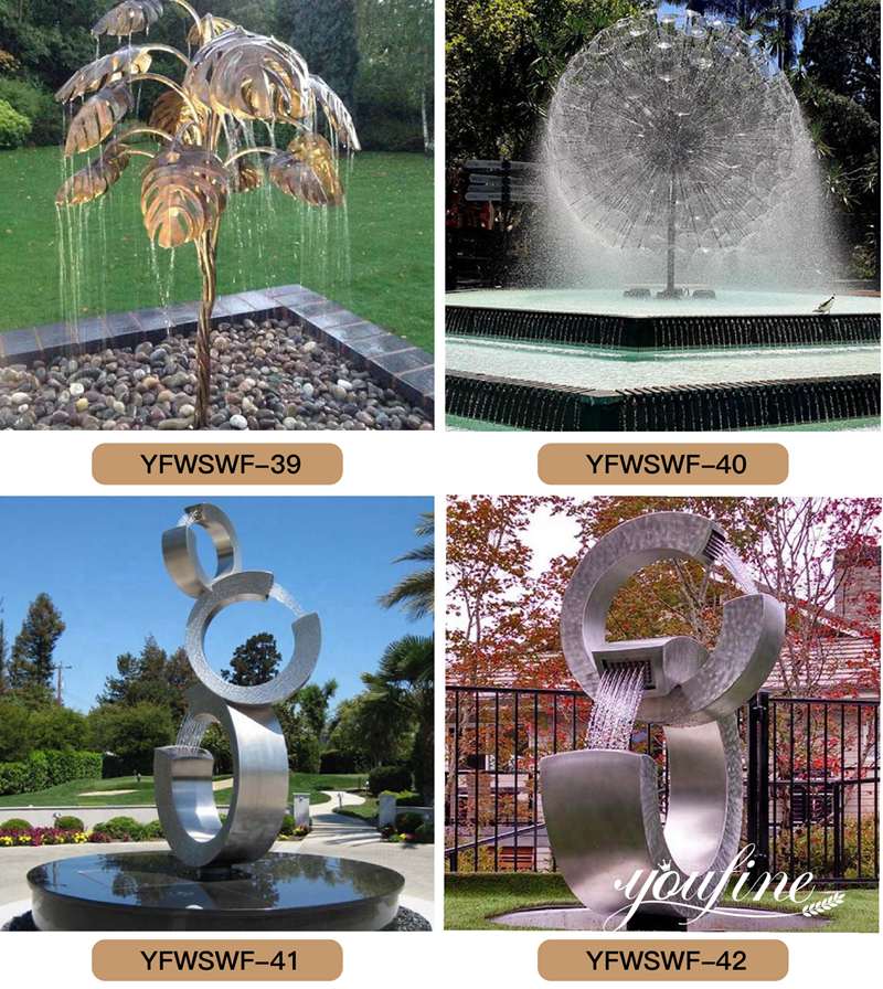 Modern Corten Steel Fountain Garden Decor for Sale