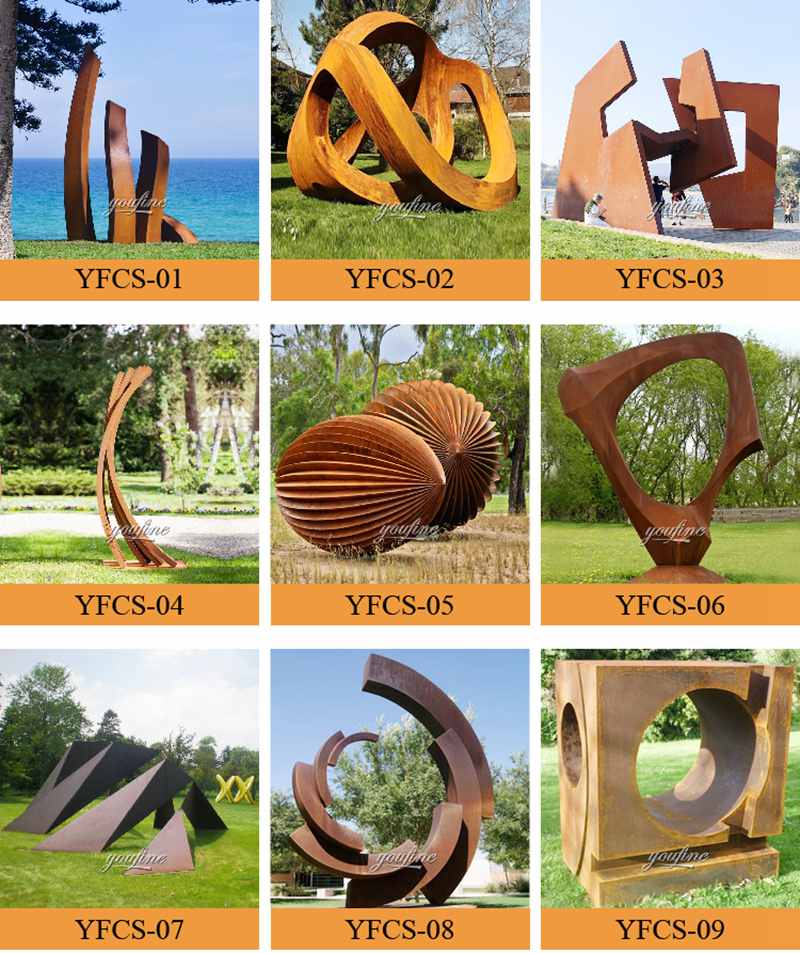 corten steel garden sculpture