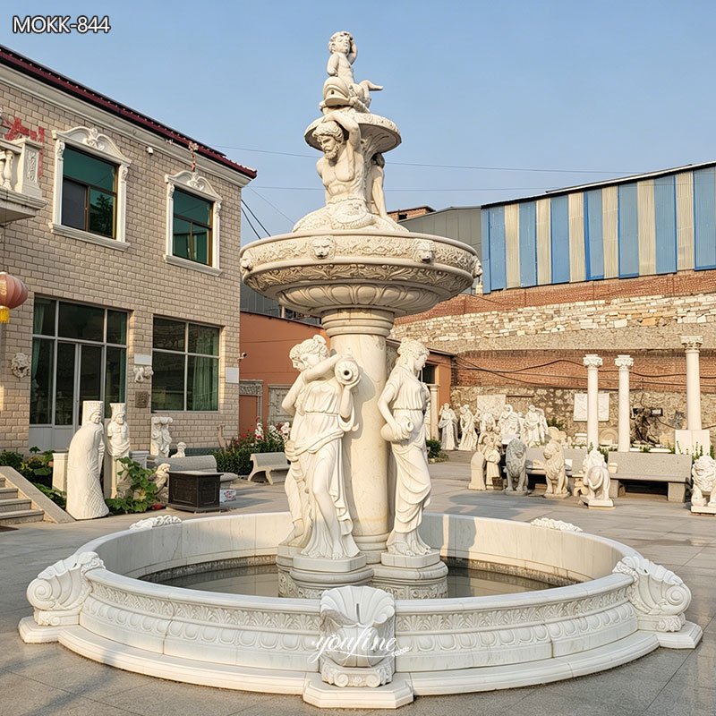 large garden fountain statue