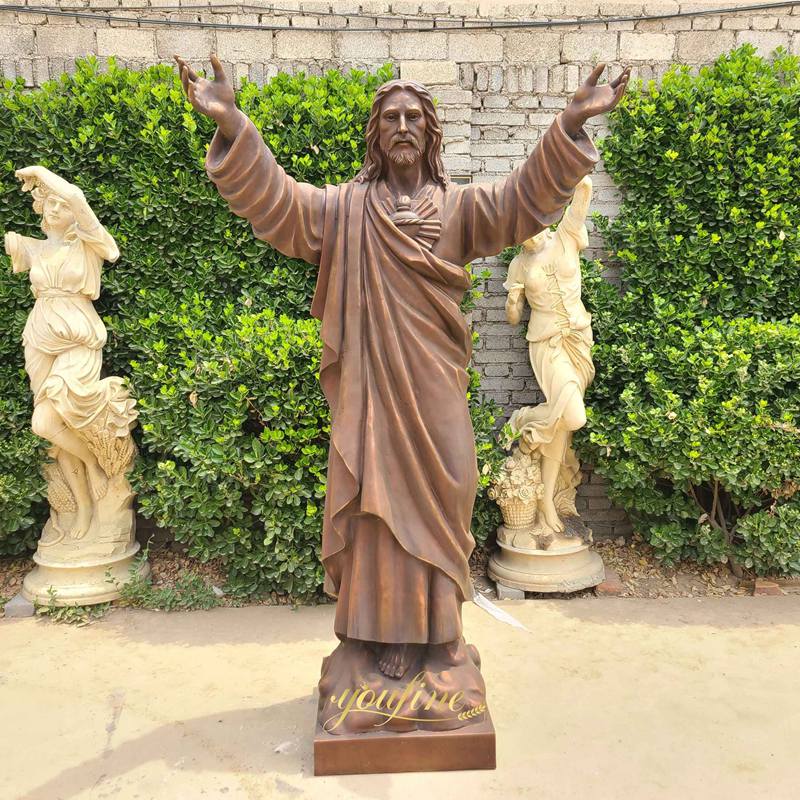 life size statue of bronze jesus