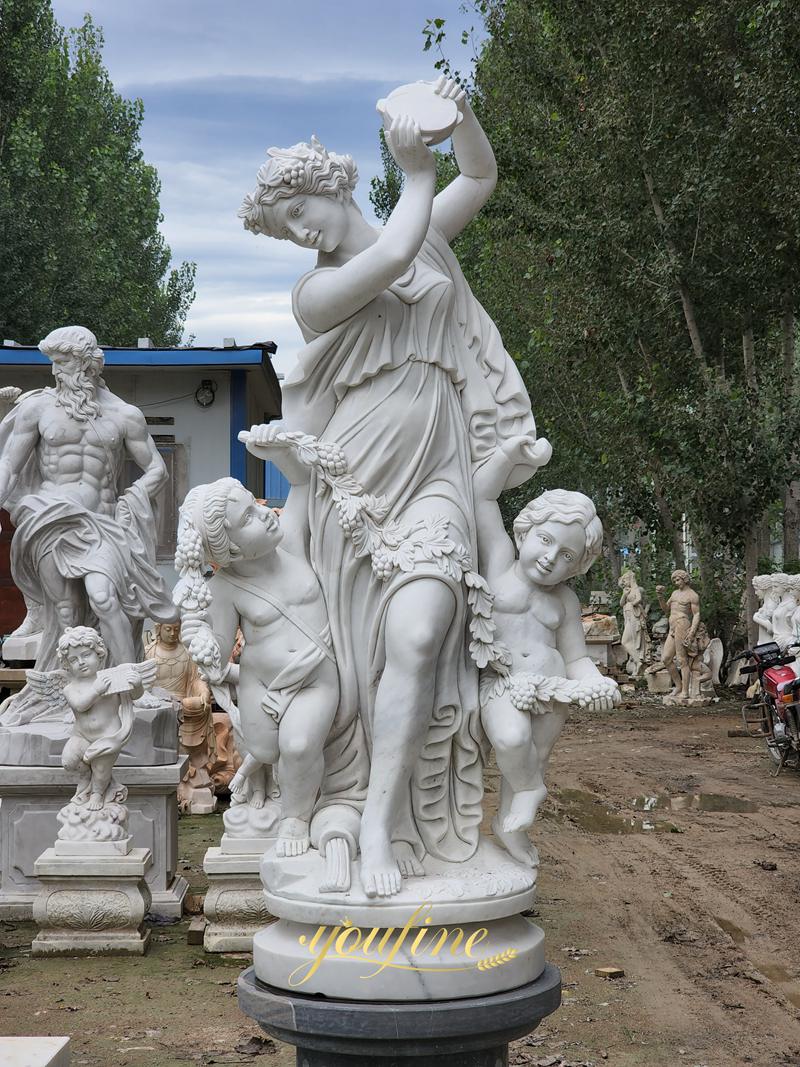 outdoor Marble Woman with Child Statue