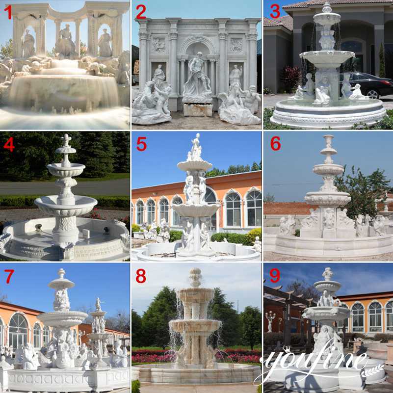 outdoor marble fountain