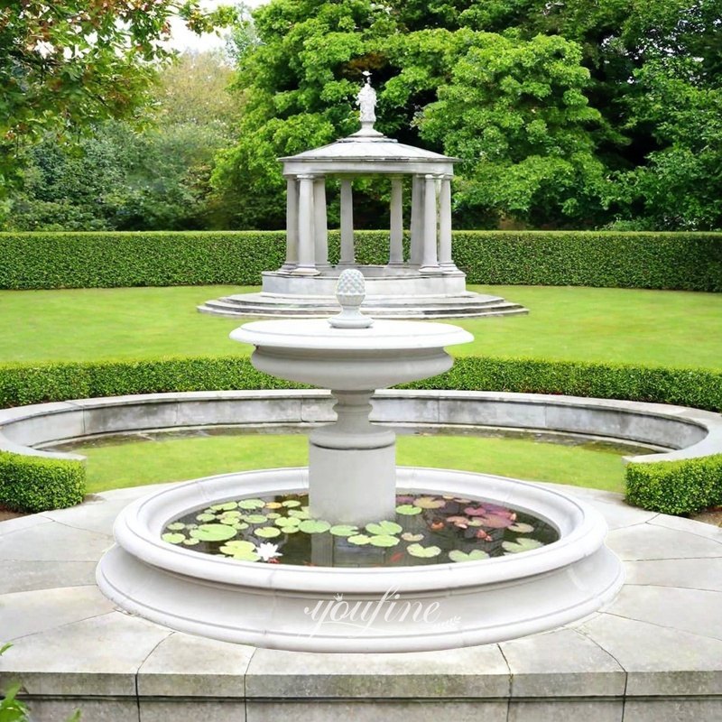white marble Simple Outdoor Fountain