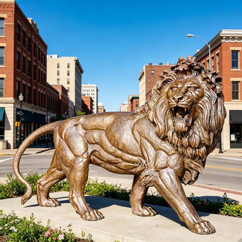 Şəhərdəki tunc Maiwand Lion Replica