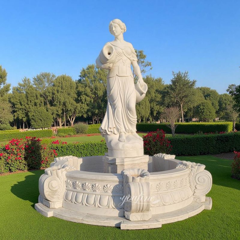 Marble Garden Lady Statue Fountain MOKK-852