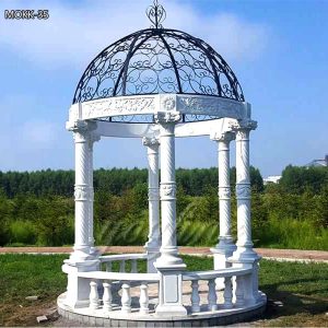 Hand Carved White Stone Marble Gazebo for Wedding Ceremony Decor