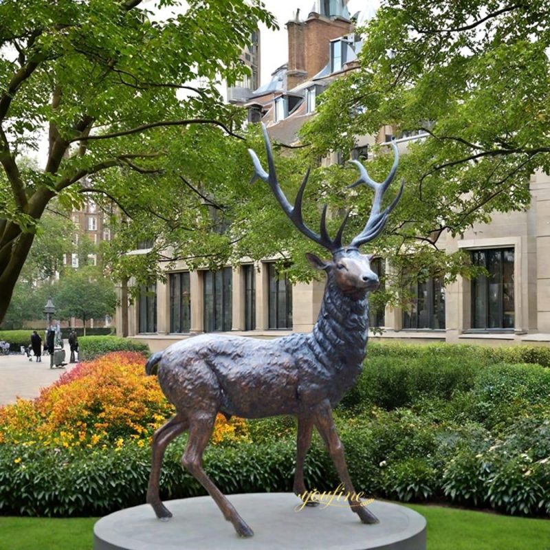 Large Bronze Stag for Garden statue