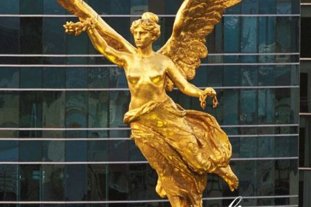 Large Size Golden Bronze Angel Sculpture for Sale MOKK-150