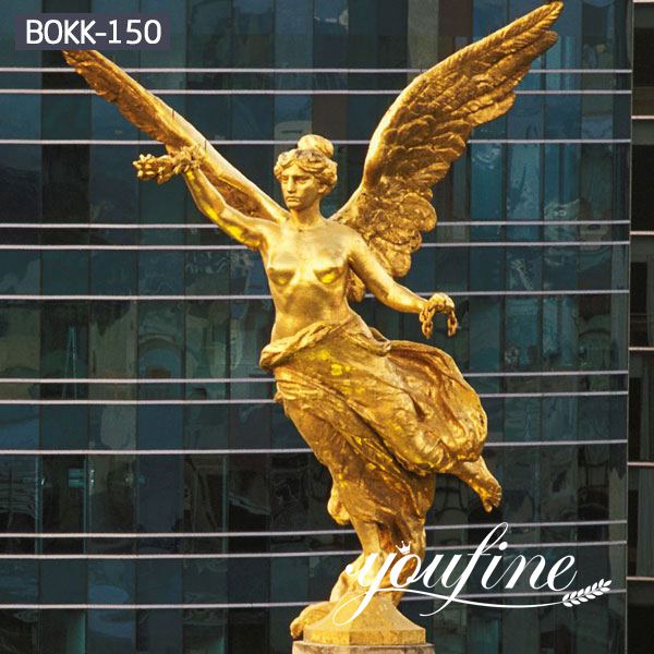 Large Size Golden Bronze Angel Sculpture for Sale MOKK-150