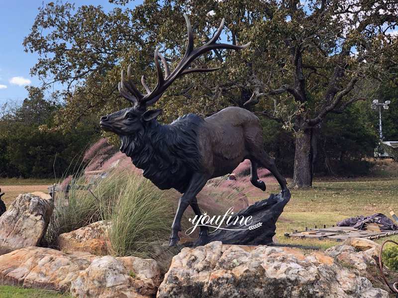 Life-Size Bronze Elk Statue