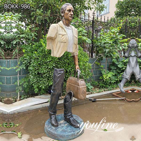 Life Size Bronze Traveler Bruno Catalano Sculpture