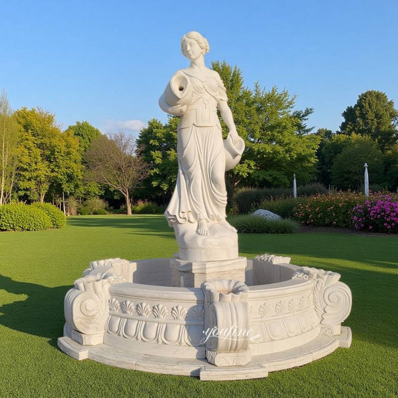 Marble Lady Statue Fountain