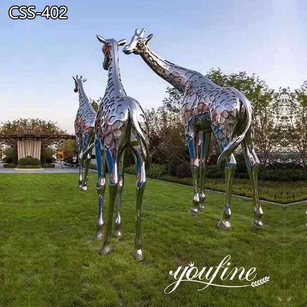 Metal Giraffe Sculptures Theme Park Decor for Sale