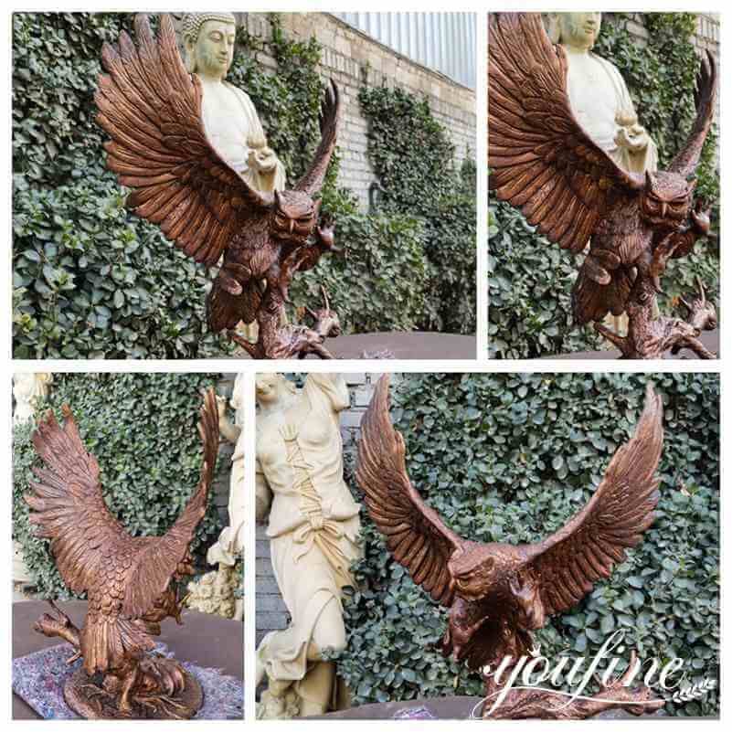 Outdoor Large Bronze Eagle Statue Home Decor Factory Supply