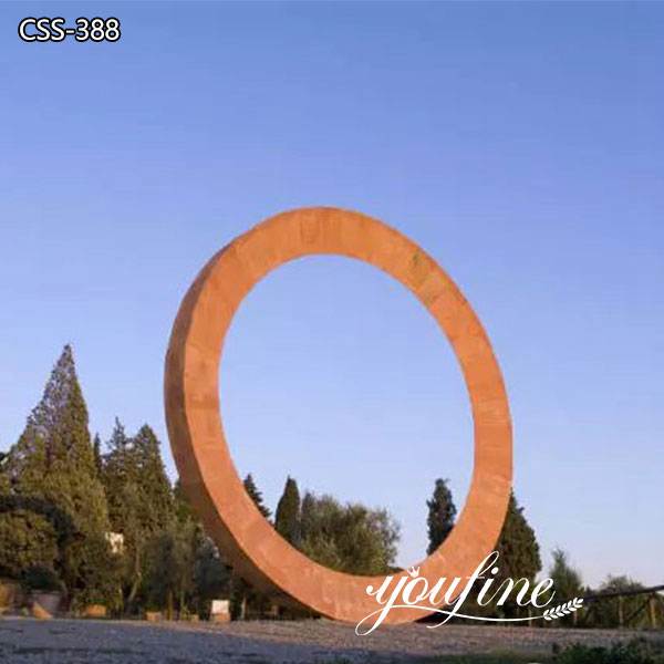 Rusty Metal Ring Garden Sculpture for Sale