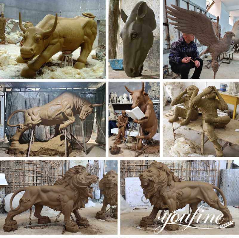 bronze animal statue clay molds
