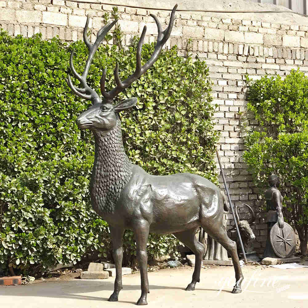 bronze stag escultura