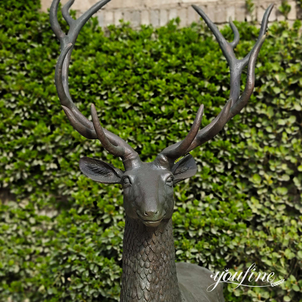 detalhes faciais de stag escultura