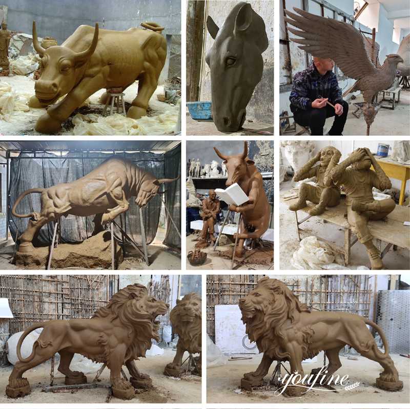 large animal clay mold