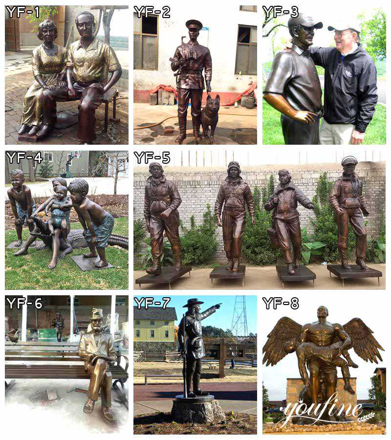 life size bronze statue