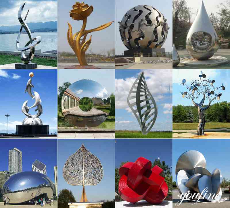 stainless steel garden sculpture