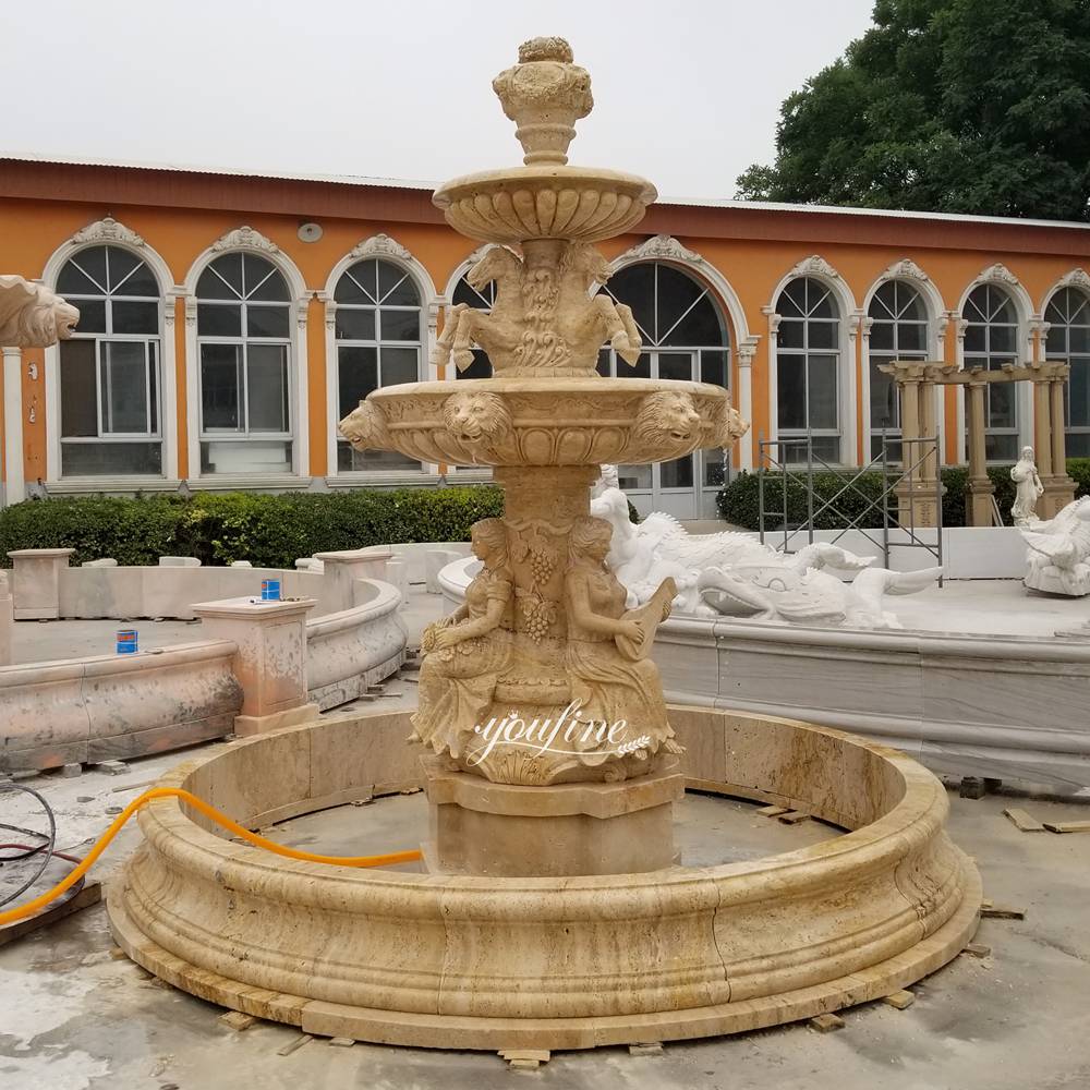 natural Beige Garden Statue Fountain