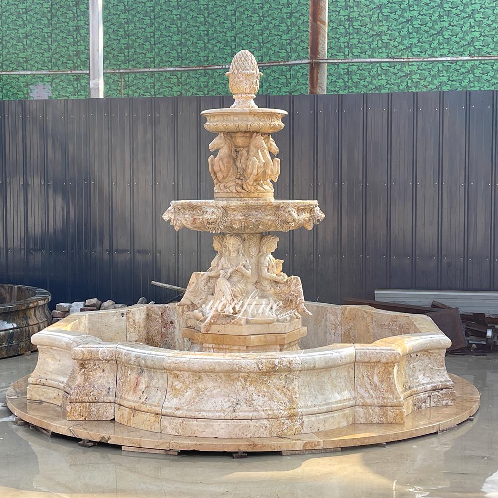 natural Beige Marble Garden Fountain