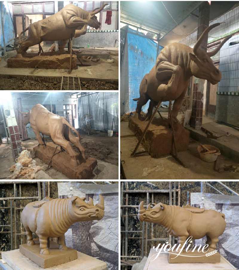 Bronze bull statue