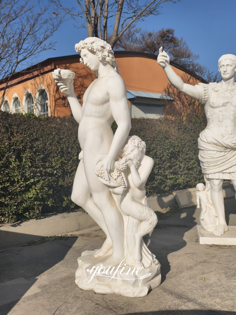 Marble Michelangelo Bacchus Statue detail