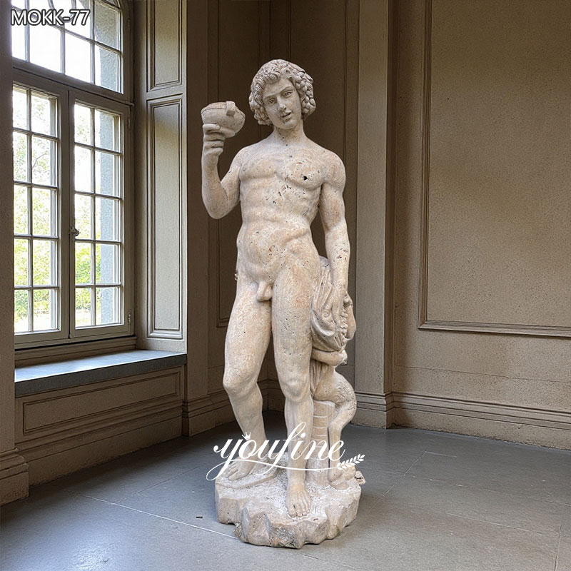 Greek Antique marble God of Wine Statue for Sale