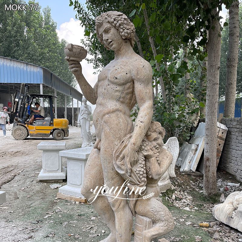 Antique marble God of Wine Statue
