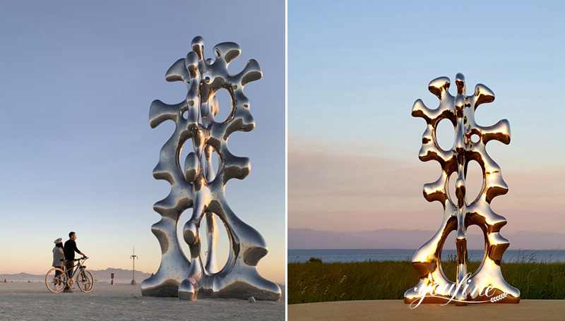 Large Abstract Metal Outdoor Sculpture Park Decor