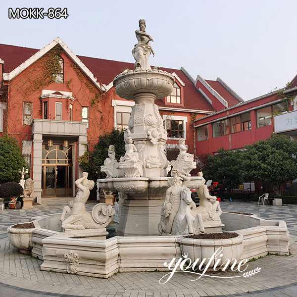 Large Marble Poseidon Fountain