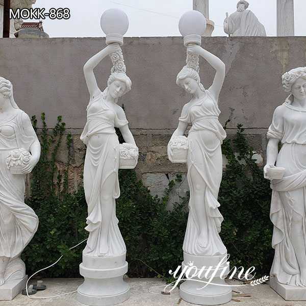 Large White Marble Lady Lamps Home Decor Factory Supply MOKK-868