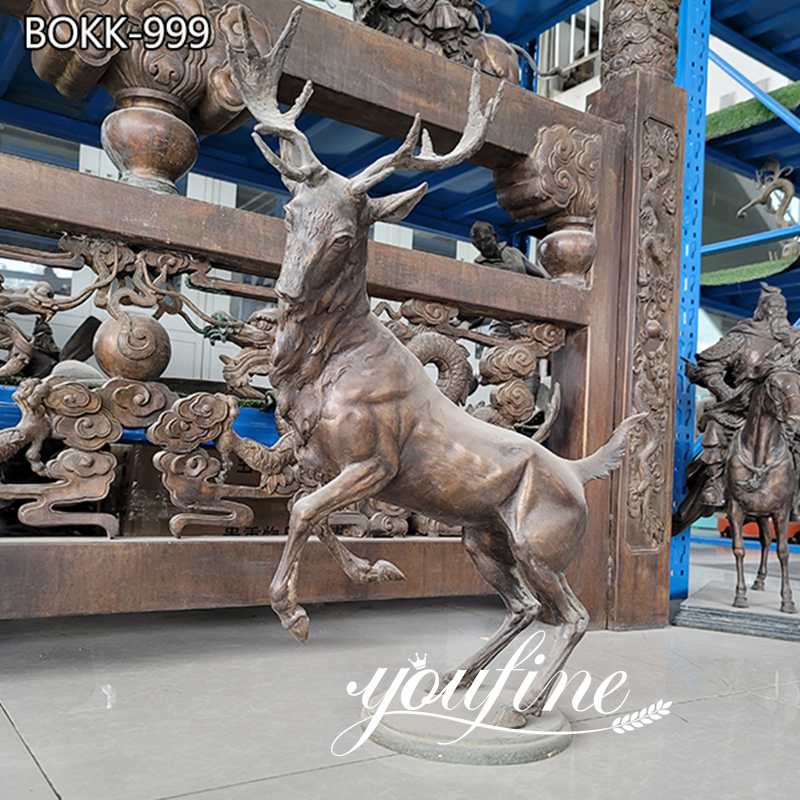 Life Size Bronze Deer Statue Table Decor for Sale BOKK-999 - YouFine ...