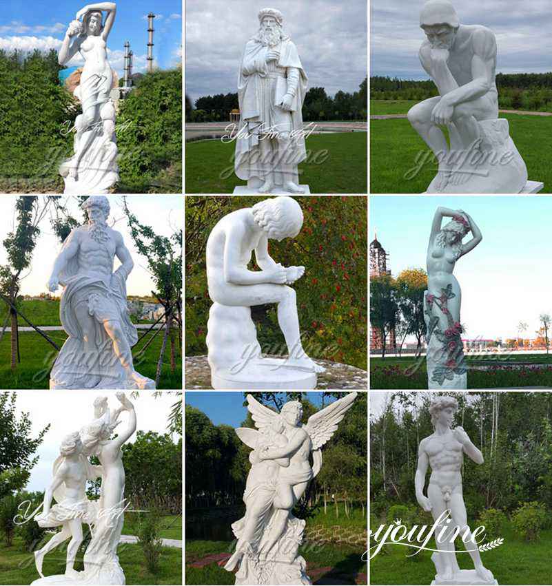Marble Woman Statues Park Ornament Factory Supply