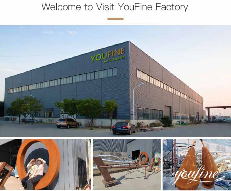 Metal garden sculpture factory
