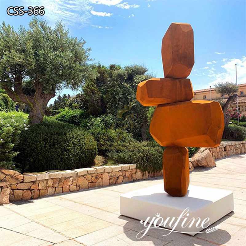 Outdoor Corten Steel Sculpture for Plaza Decor for Sale CSS-366