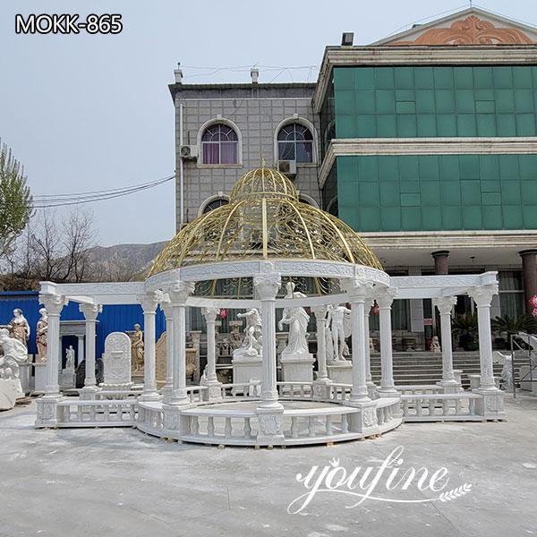Large Marble Gazebo Pavilion for Backyard Decor