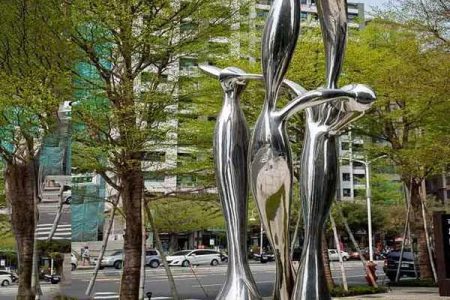 Plaza Decor Large Outdoor Metal Sculptures for Sale CSS-420