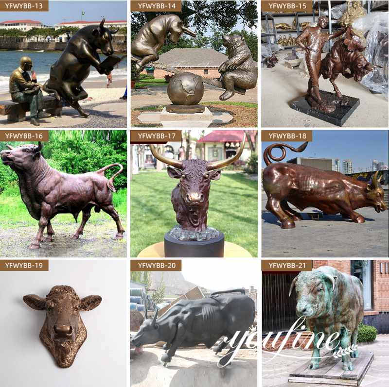 garden large bronze bull statue